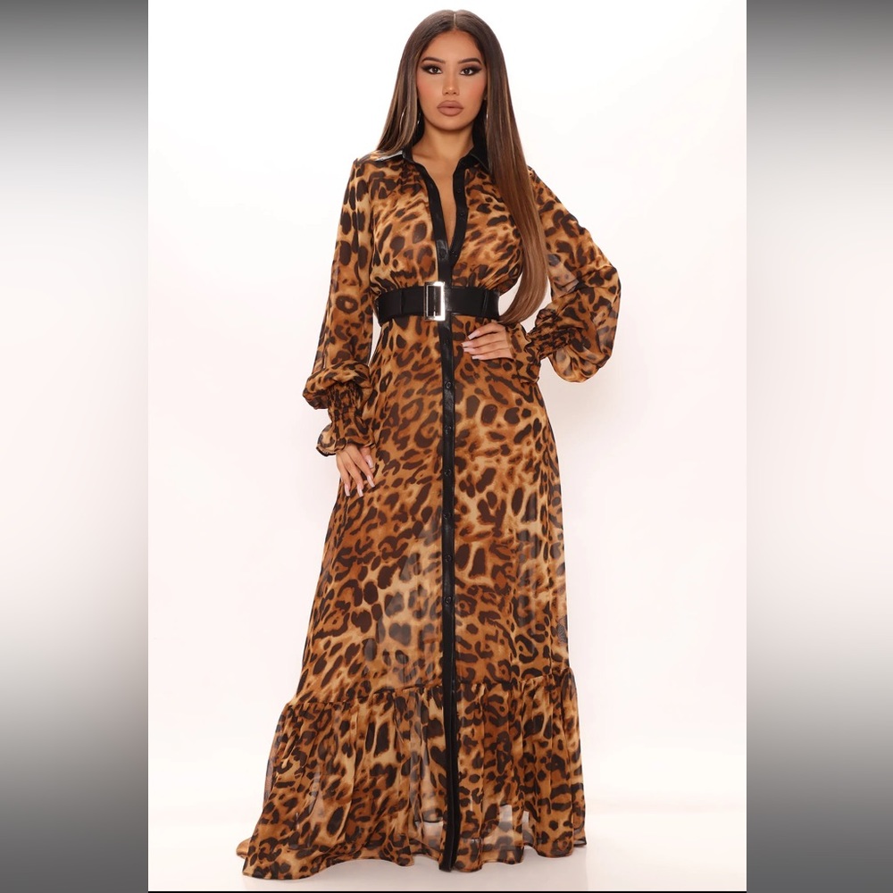 NWT Leopard Print Maxi Dress
